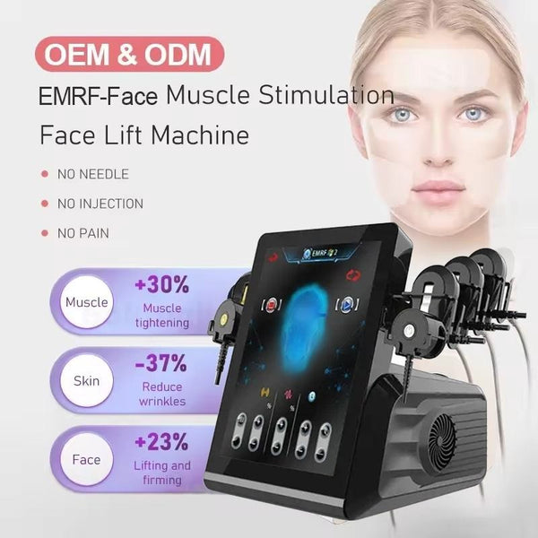 Muscle Tightening Reduce Wrinkles Non-Invasive Emrf Face Face Muscle Training Facial Revolution Machine EMS Facial Massager D60