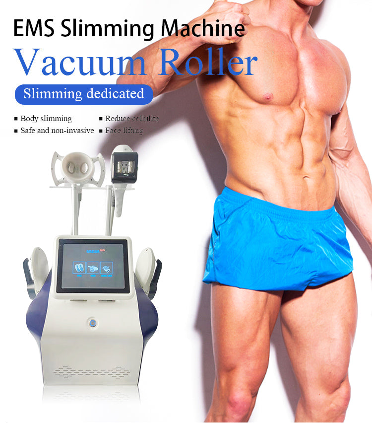 EMS Roller Slim PRO Body Sculpting Machine with 2 Handles and Multifunctional Cavitation RF Vacuum Technology