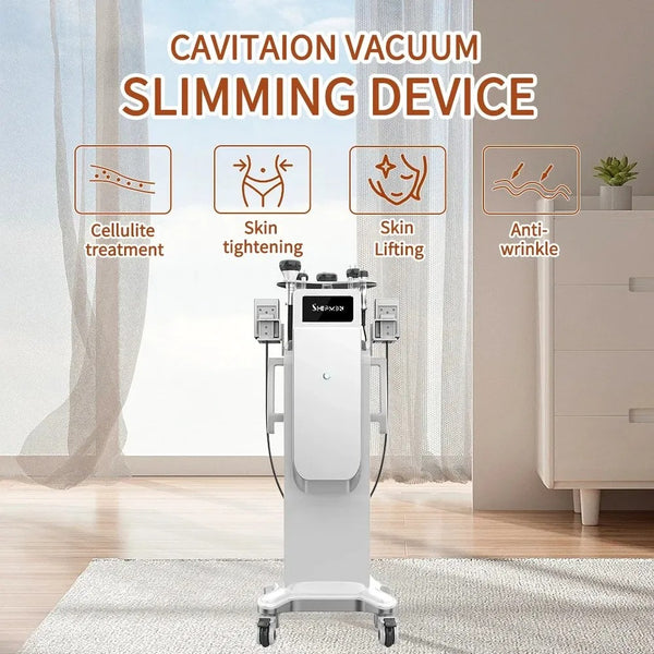 Multifunctional 6-in-1 RF 80K Cavitation Lipolaser Body Slimming Shaping Machine Vacuum Cavitation System AS84