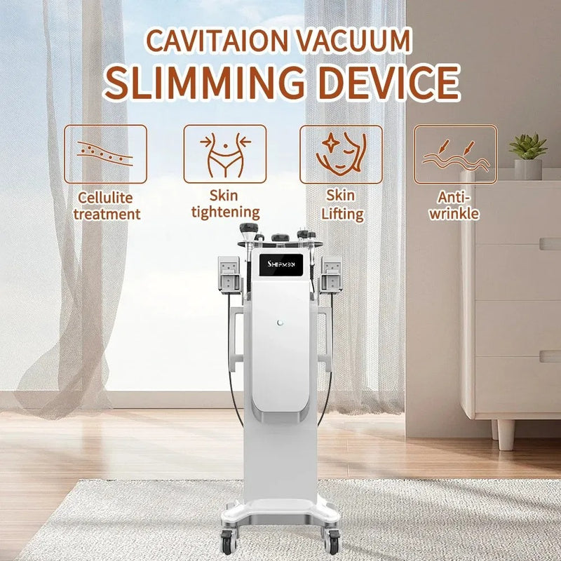 Multifunctional 6-in-1 RF 80K Cavitation Lipolaser Body Slimming Shaping Machine Vacuum Cavitation System AS84