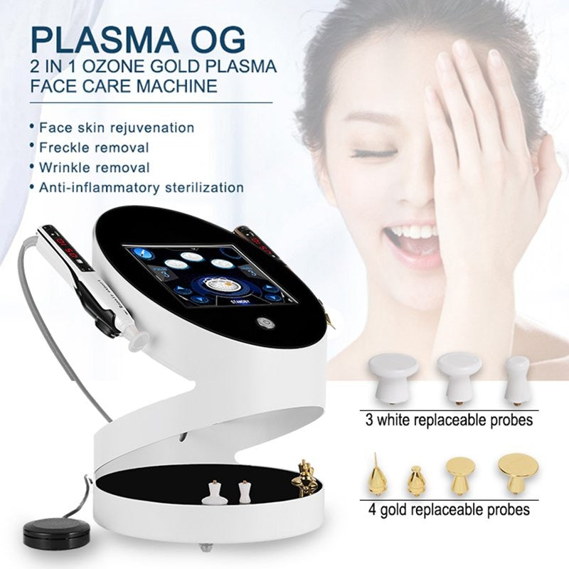 Plasma 2 in 1 Ozone Gold Face Care  Skin Rejuvenation Freckle Wrinkle Removel Anti inflammatory Machine