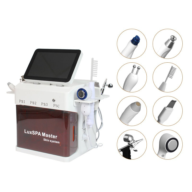 Professional Non-Invasive 12.1 Touch Screen Luxspa Master 8-Handle Facial Device for RF Dermabrasion Acne Wrinkles Dark Circle Removal Machine SPAM68