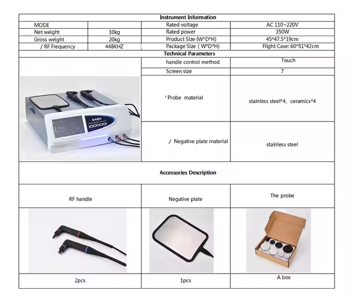 NEWBELLE Ret Cet RF Tecar Shortwave Diathermy Physiotherapy Pain Relief Smart Indiba Tecartherapy Machine ITB-2000