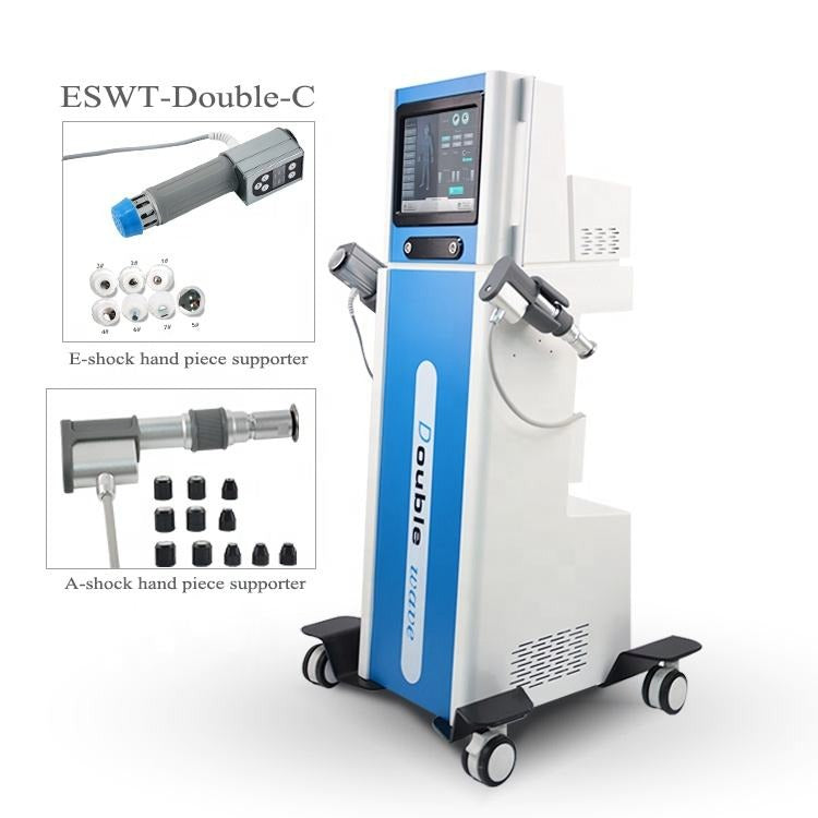 NEWBELLE Double Handles Shock Wave Air Pressure ED Erectile Dysfunction Treatment Body Pain Relief Shockwave Massage