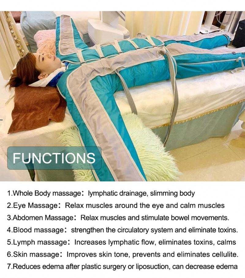 24 airbags full bodyPresoterapia Profesional Pressure Pressoterapia Therapy Pressotherapy Massage Drainage Lymphatic Slimming Machine BR616