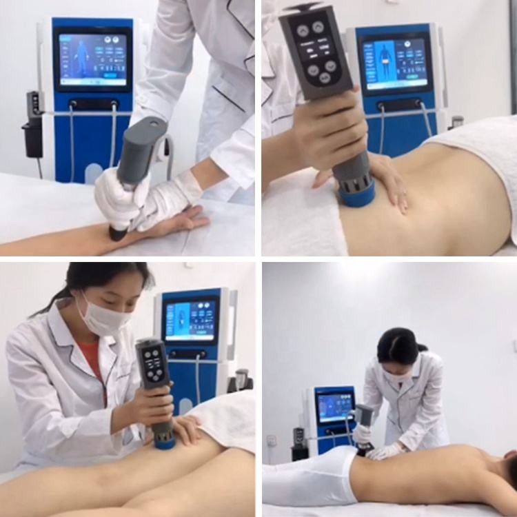 NEWBELLE Double Handles Shock Wave Air Pressure ED Erectile Dysfunction Treatment Body Pain Relief Shockwave Massage
