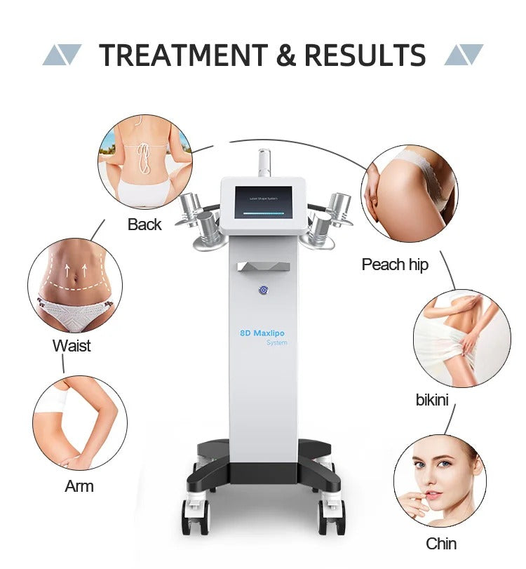 8d Red Green Light 532 635nm Cold Lipolaser lipo laser shape slimming Fat Weight Loss Machine XM-68