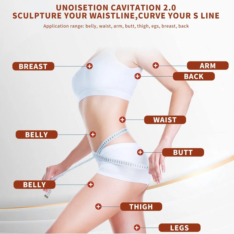 Multifunctional 6-in-1 RF 80K Cavitation Lipolaser Body Slimming Shaping Machine Vacuum Cavitation System AS84