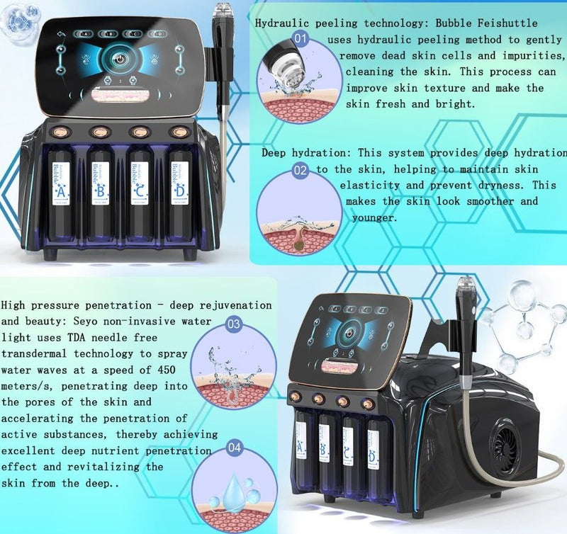 Hydro Aqua Facial Moisturizing Facial Hydrodermabrasion Machine 360 Hydra Dermabrasion Pore Cleaner Jet Peel Facial B65