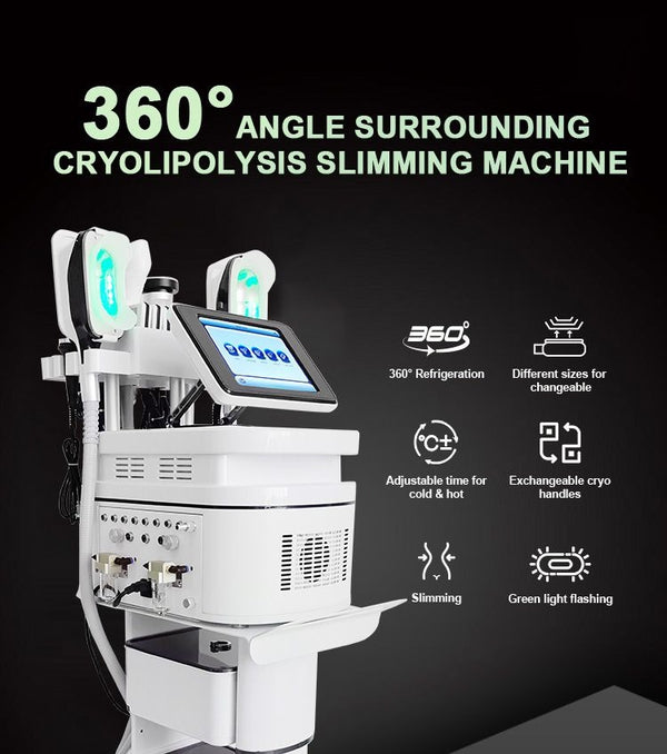 Cryolipolysis Cryotherapy 40K Cavitation Lipo Laser Body Face RF Cooling Cup for Beauty Clinic