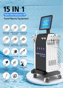 15 in 1  Multifunctional ems RF facial skin tightening machine hydra diamond dermabrasion for spa facial beauty