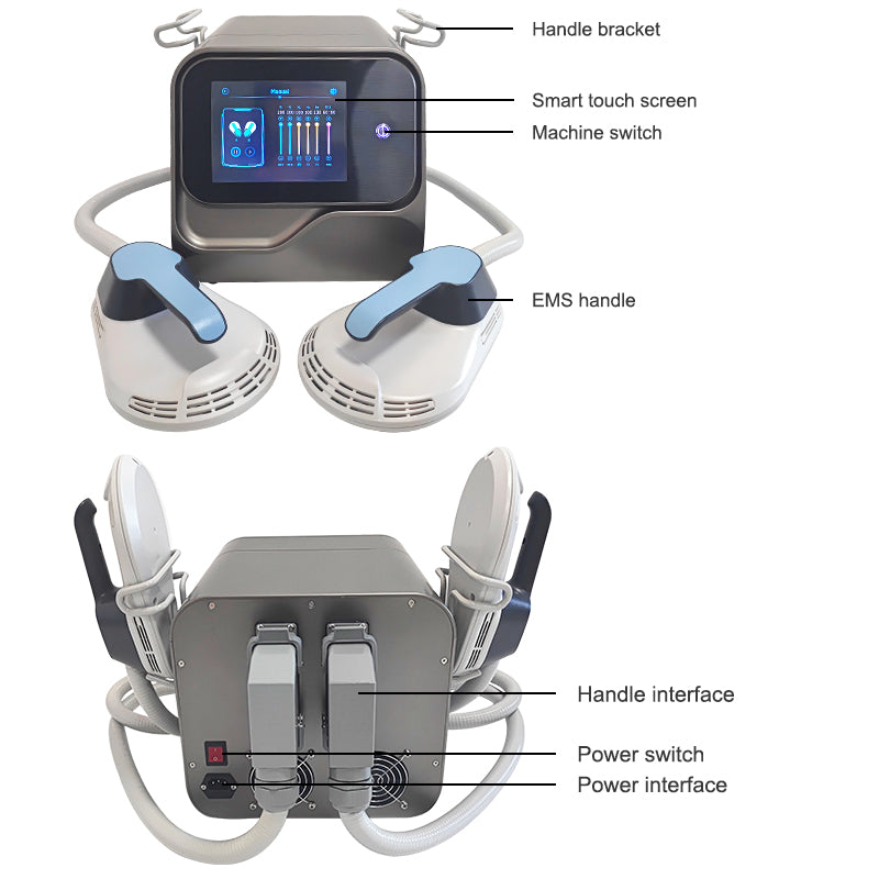 Upgrade body sculpting machine muscle stimulator emslim ems 2 handle weight loss beauty equipment