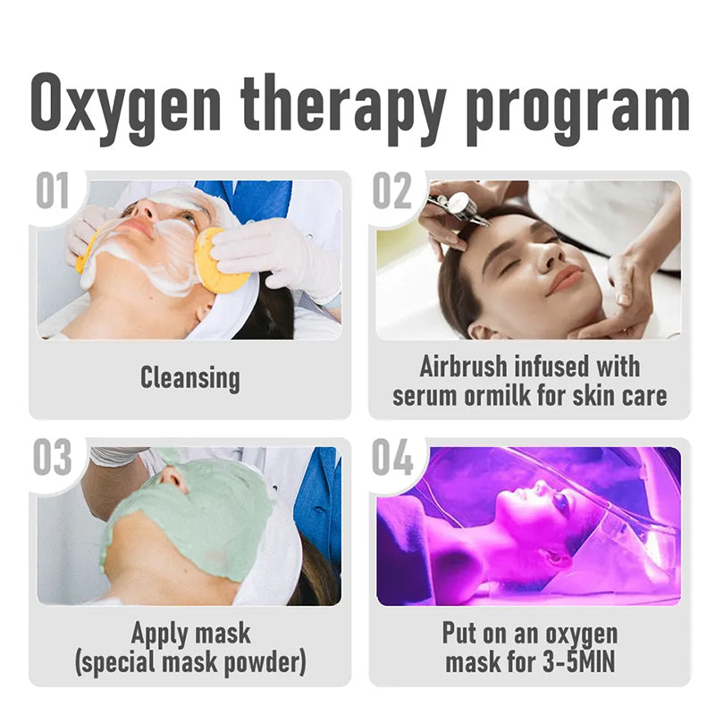 O2 Oxgen Facial Machine Oxygen Jet Peel Dome Mask Anion Machine