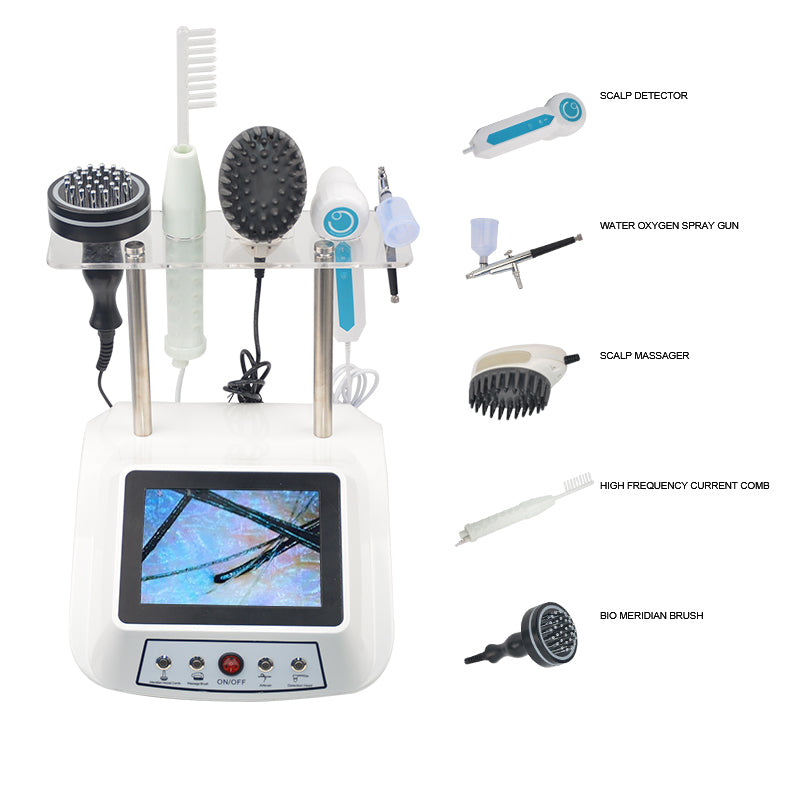 5 in 1 Hair Growth Improvement Regeneration High Frequency Current Scalp Massage Analyzer