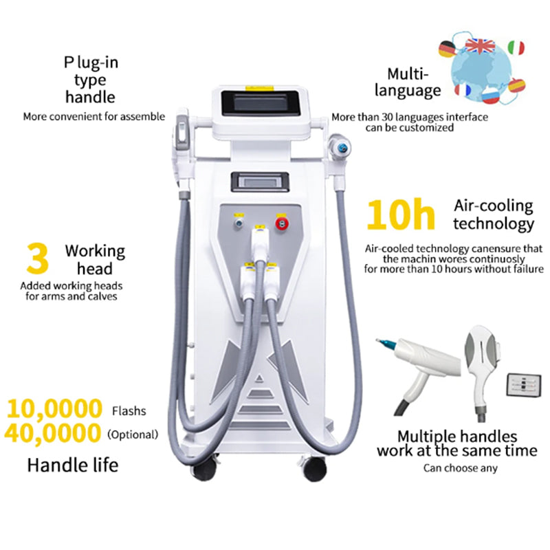 3 in 1 OPT Machine Hair Removal Removal Beauty Machine