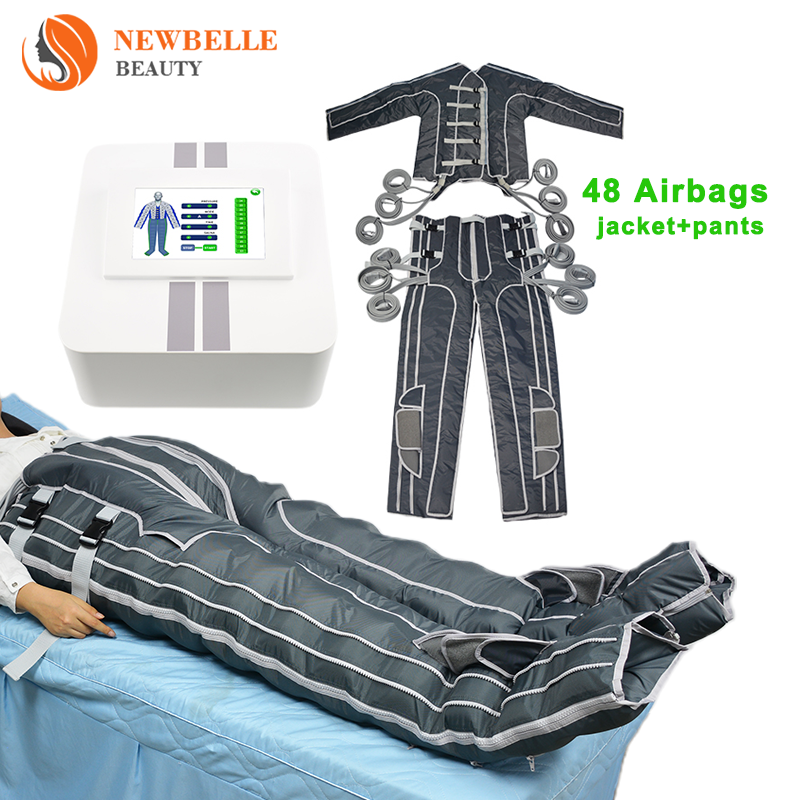 Full body 48 airbags pants jacket pressotherapy  Lymphatic drainage pressotheraipe spa relief massage machineody
