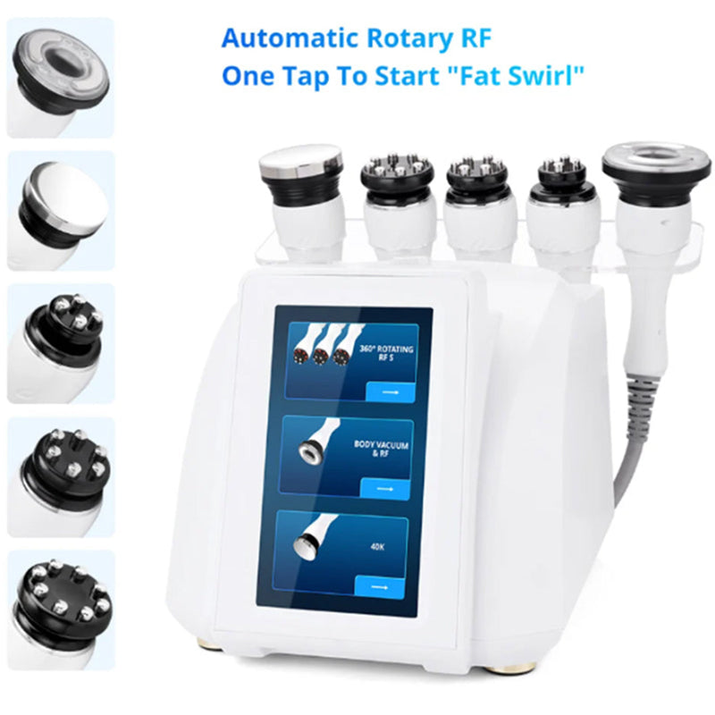 New 360 Degree Rolling RF 40K Cavitation Body Suction Weight Loss Machine 8 in 1 Face Lifting Beauty Machine