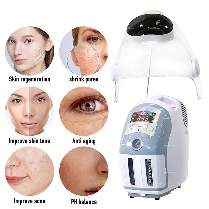 O2 Oxgen Facial Machine Oxygen Jet Peel Dome Mask Anion Machine