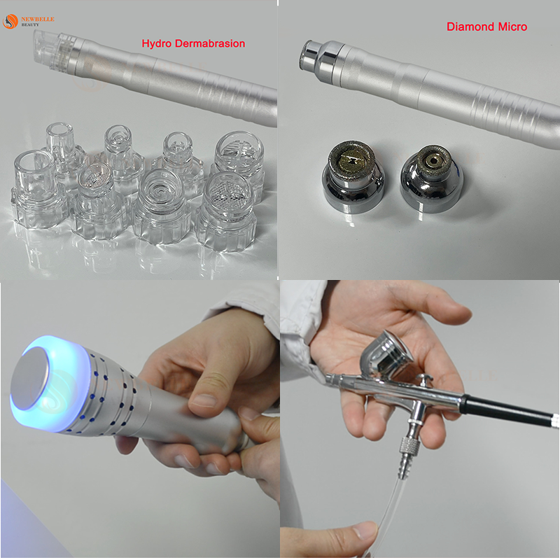 Cold Hammer Cooling Oxygen Spray Gun Hydradermabrasion Hydra Hydro Microdermabrasion Clean Cold Skin Facial for Face SPA801