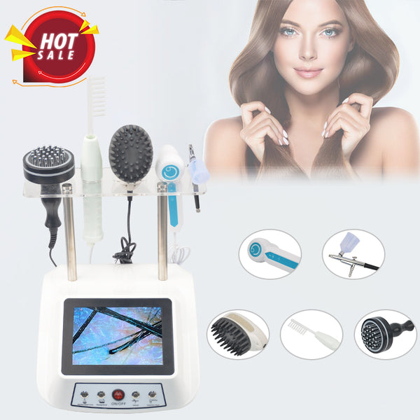 5 in 1 Hair Growth Improvement Regeneration High Frequency Current Scalp Massage Analyzer