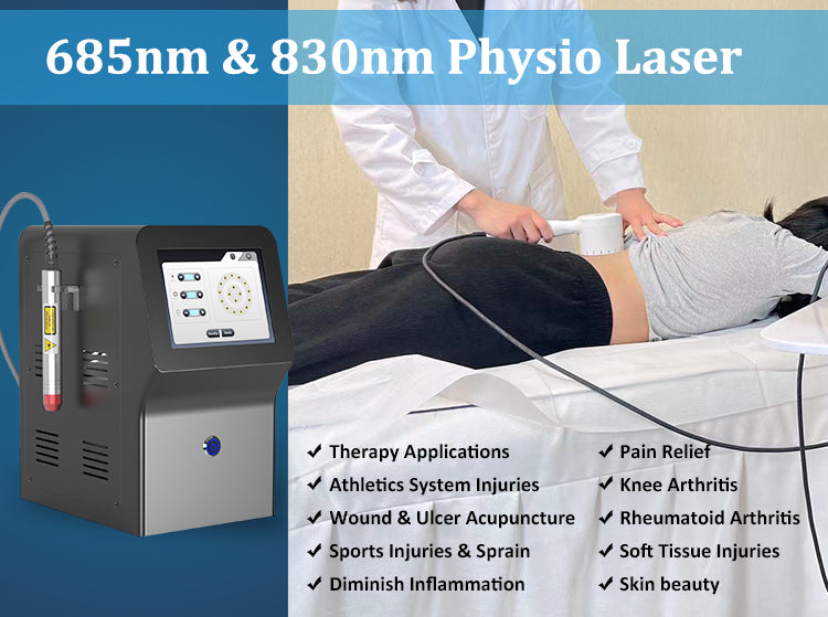 685nm 830nm Physiotherapy Equipment Pain Relief Swelling Reduction Physio Pulsed Laser Therapy Diode Laser System Laser Physio Machine