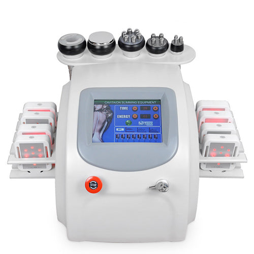 Portable 6 in 1 rf radio frequency ultrasound lipo laser body slimming fat ultrasonic cavitation machine