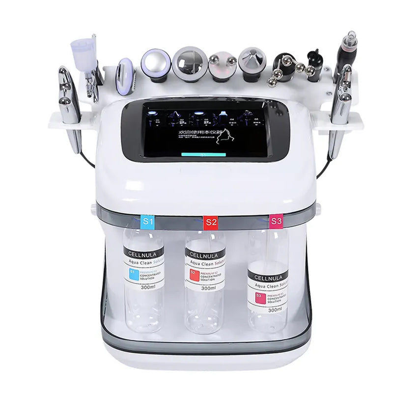 professional 10 in 1 hydra microdermabrasion h2o2 facial machine RF Bubble deep cleaning facial skin pores