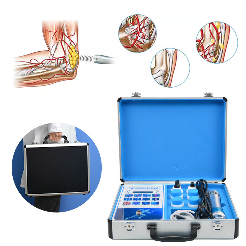 Portable shock wave machine with 7 treatment heads for pain relieve