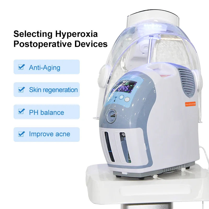 O2 Oxgen Facial Machine Oxygen Jet Peel Dome Mask Anion Machine