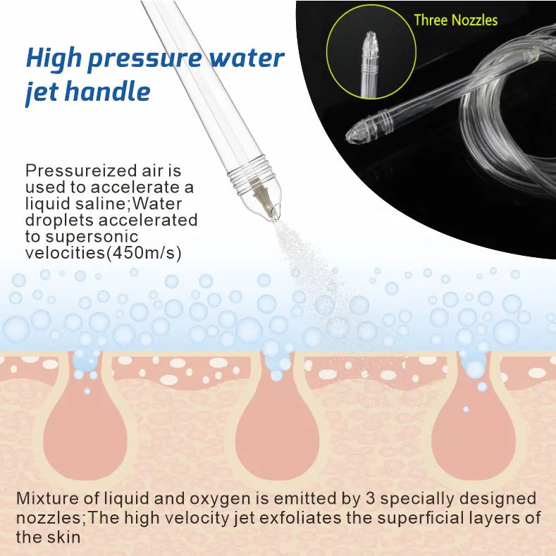 Oxygen Facial Machine Water Aqua Jet Peel Micro Dermabrasion Diamond Oxygen Facial Therapy Oxygen Jet Peel Machine
