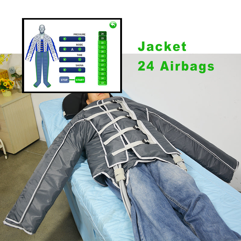 Full body 48 airbags pants jacket pressotherapy  Lymphatic drainage pressotheraipe spa relief massage machineody