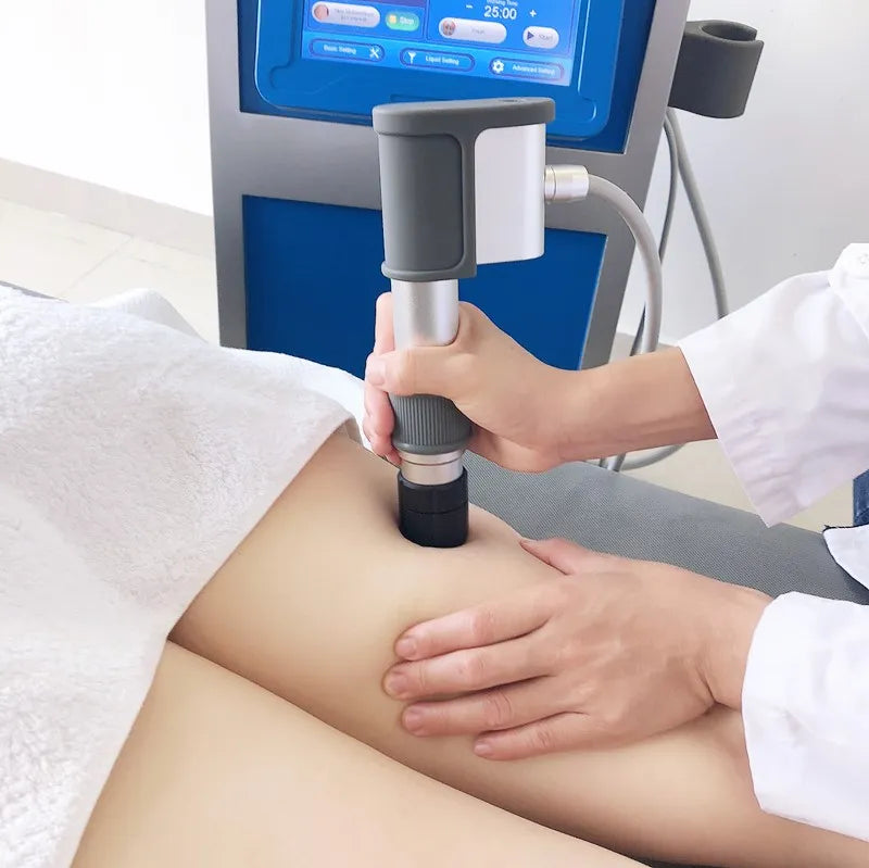 Shockwave cryolipolysis Slimming Machine cellulite reduce equipment with CRYO plates pneumatic shock wave handle