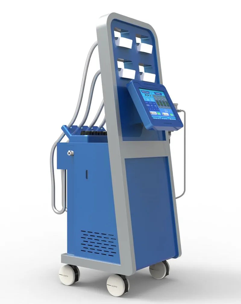 Shockwave cryolipolysis Slimming Machine cellulite reduce equipment with CRYO plates pneumatic shock wave handle