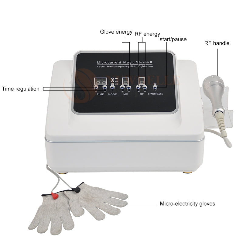 2in1 microcurrent magic gloves microcurrent facial face lift machine