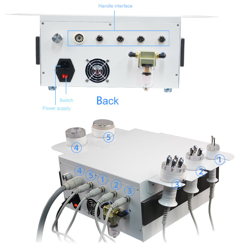 5 in 1 40k ultrasonic ultrasound cavitation therapy device machine with laser rf cavitation head cavitation effect instrument