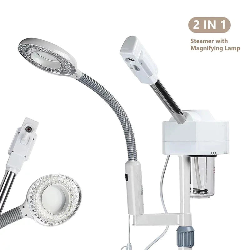 2 in 1 Professional Facial Steamer with Magnification Lamp