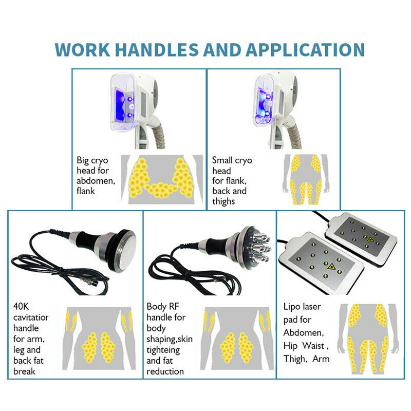 Fat Freezing Machine Cryotherapy Lipo Laser Cavitation RF Cryolipolysis Machine