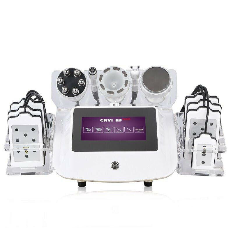 6IN1 RF Ultrasonic Cavitation 40K Vacuum Laser Body Slimming Machine Facial Lift