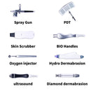 Skin clean deeply Aqua Facial H2O2 Photon LED Oxygen Mask 8 in 1 Dermabrasion Facial Machine