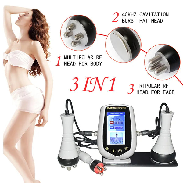 3 in140k rf Vacuum Cavitation System(except cryolipolysis slimming machine)vacuum therapy machine body sculpting