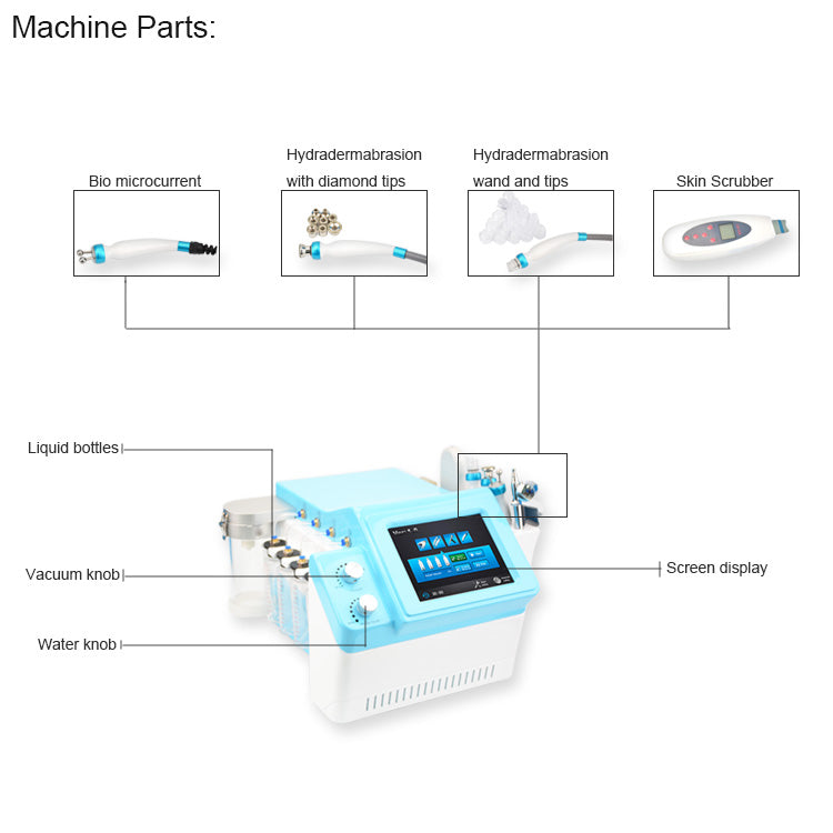 Portable water peeling facial machine aqua facial skin microdermabrasion device diamond peel hydrodermabrasion machines