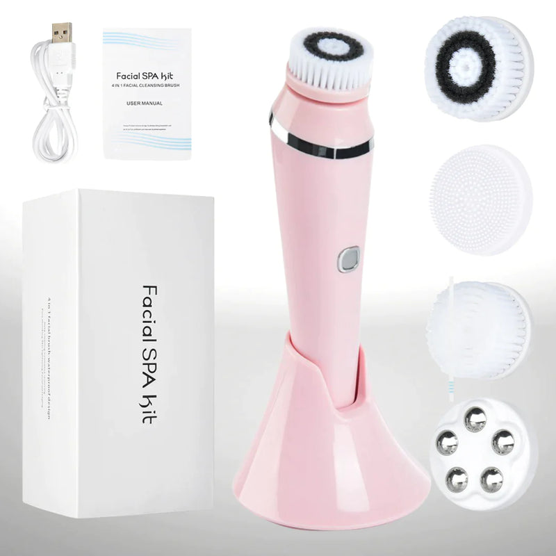 4 in 1 Facial Cleansing Brush Set