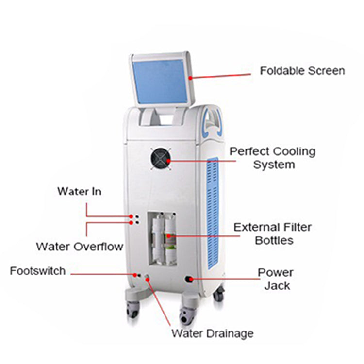 Professional ice platinum 808nm diode laser hair removal 808 diodo depilation facial beauty salon machine equipment