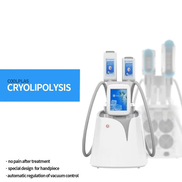 Portable Freezing Fat Melting Cryotherapy Beauty Instrument 2 Handles Painless Slimming Non-invasive