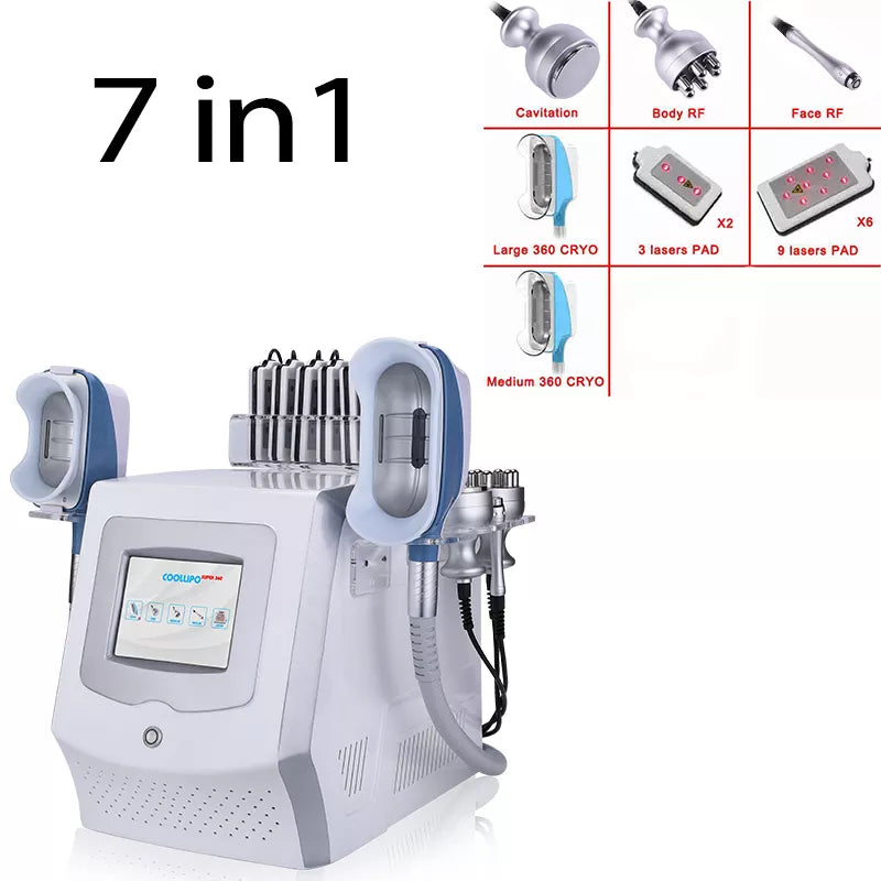 Portable lipo cryo cool freeze laser 360 lipolysis cryotherapy rf facial machine cooling body sculpt shape Slimming treatment