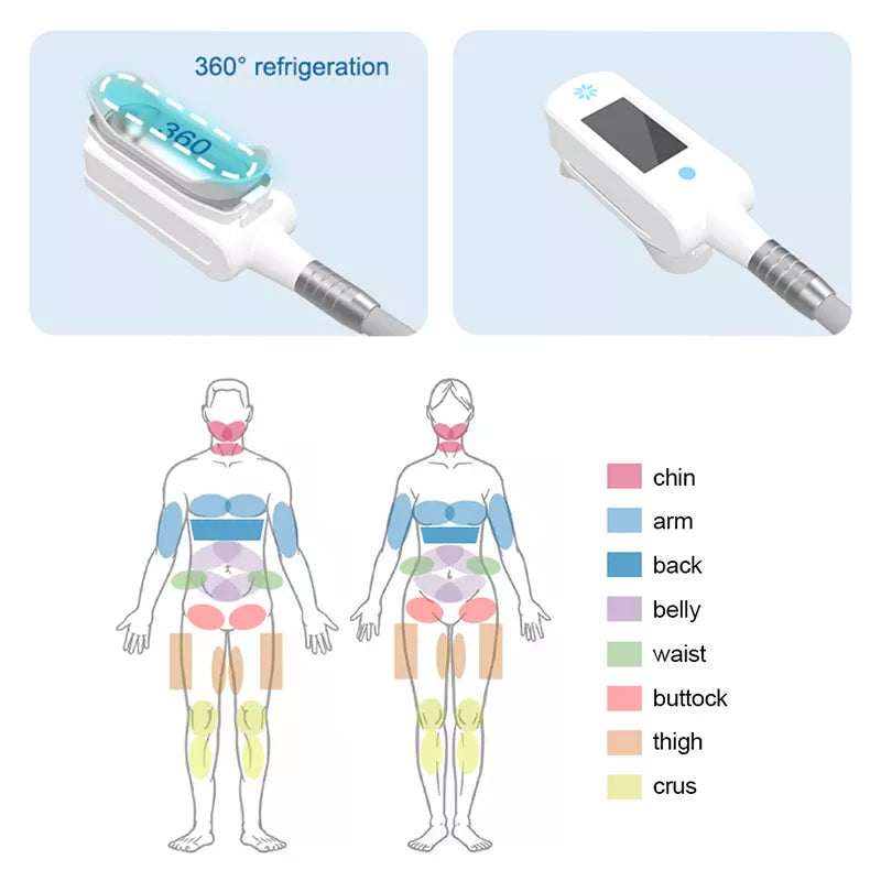 New Arrival  Professional 360 Cryo Vacuum Body Fat Reduction Cool Freeze Weight Loss Cryotherapy kryolipolyse sculpt machine