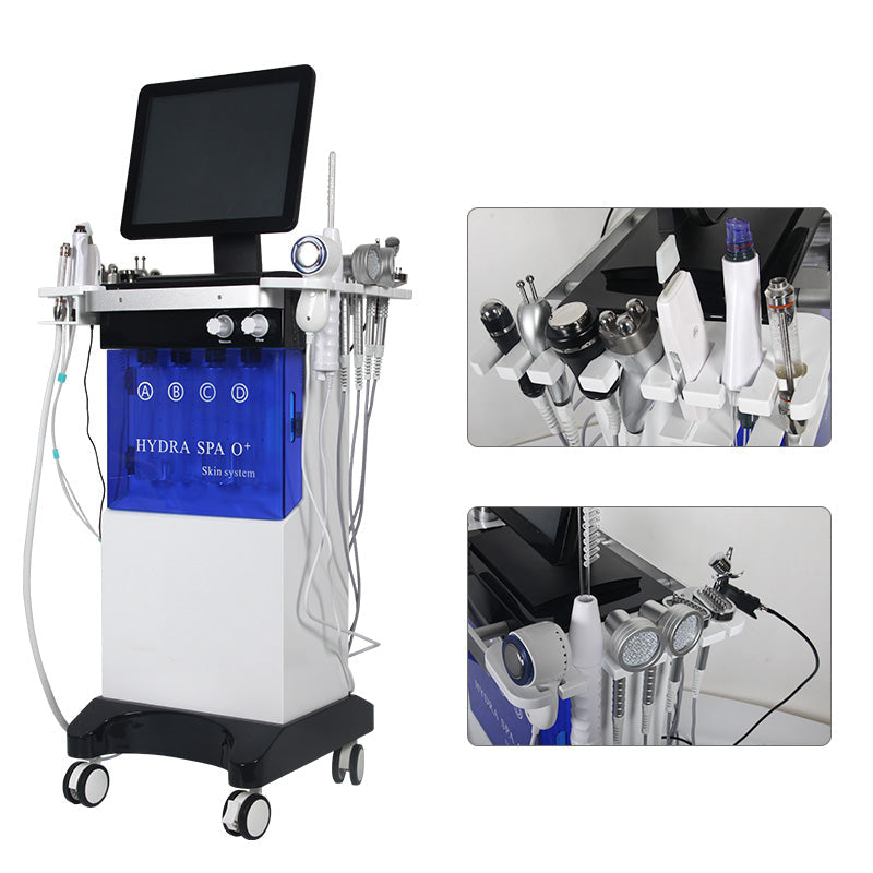 Multifunction hydra water dermabrasion facial beauty hydradermabrasion ice bio diamond rf ultrasound technology machine