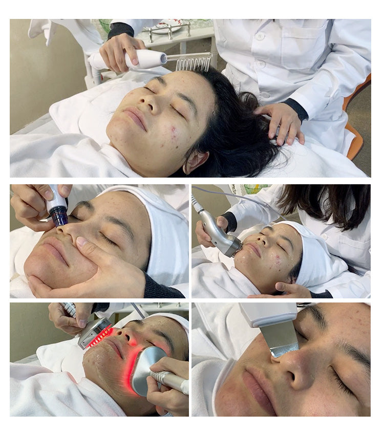 Multifunction hydra water dermabrasion facial beauty hydradermabrasion ice bio diamond rf ultrasound technology machine