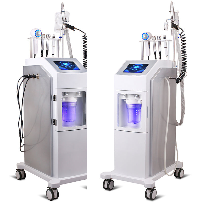 Hydra microdermabrasion handle ultrasonic probe rf probe cold and hot hammer jet peel oxygen injection handle machine