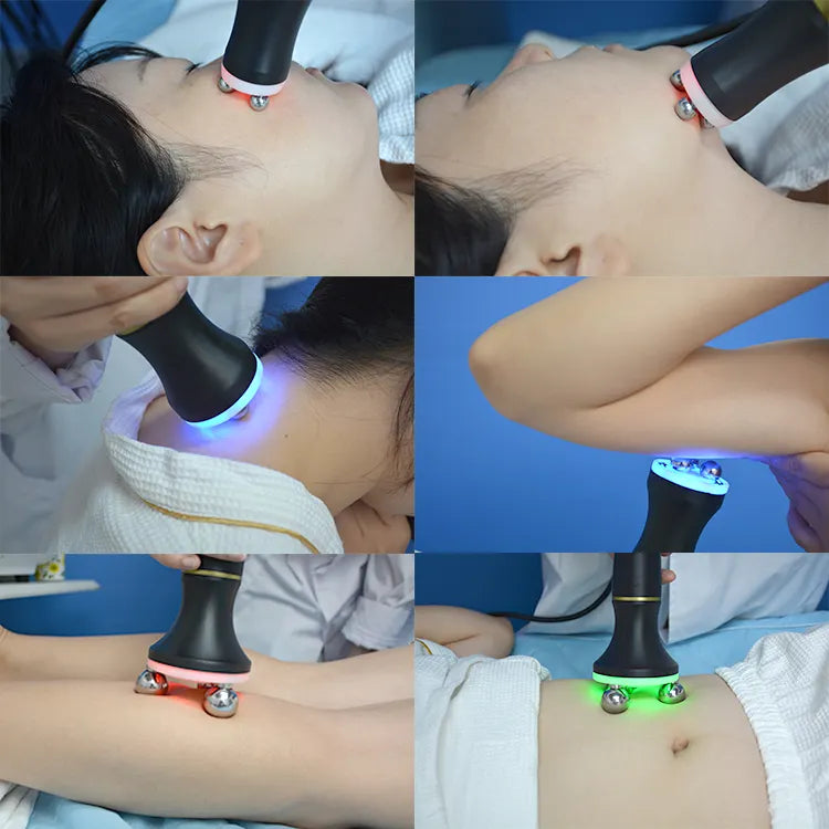 New technology rotation roller rf 360 machine for body slimming wrinkle removal with LED light